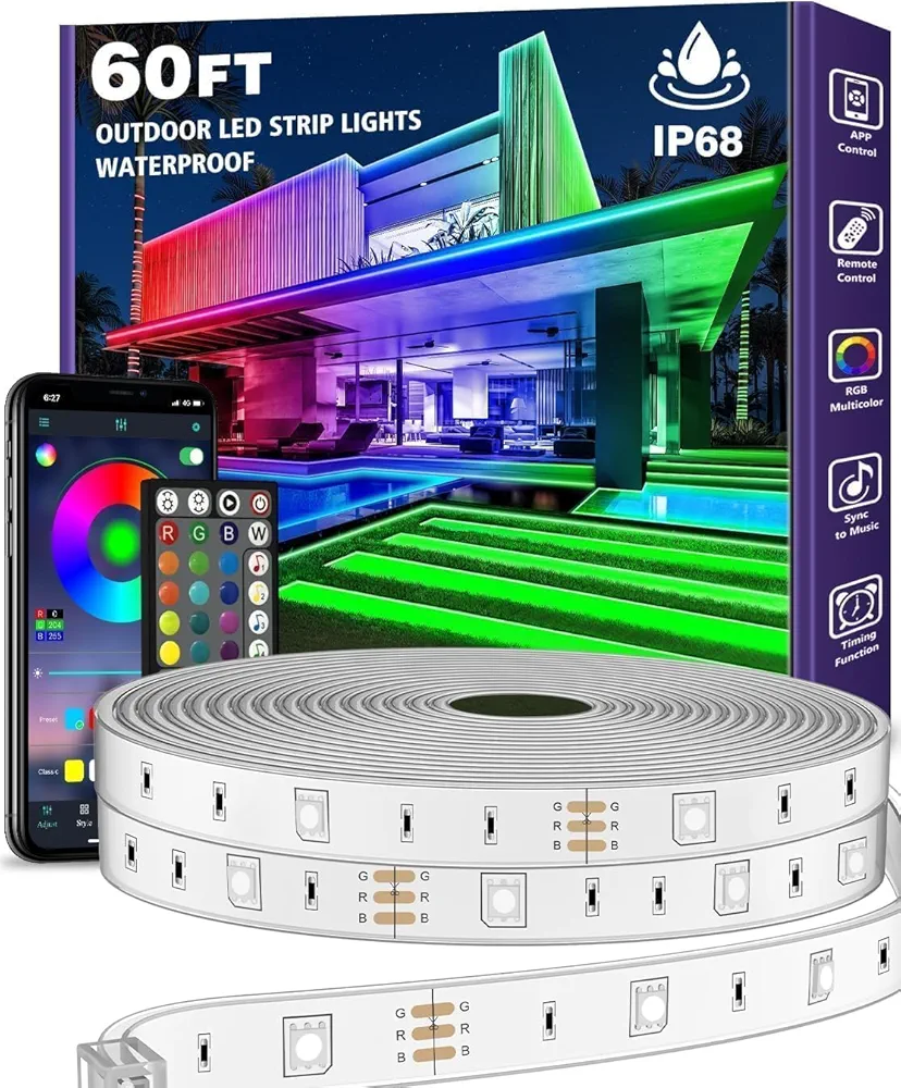 نوار LED ضد آب همگام با موسیقی OUTDOOR LED STRIP LIGHTS