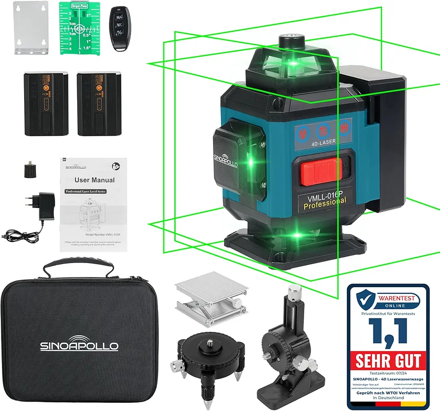 تراز لیزری حرفه‌ای برای ساخت‌وساز SINOAPOLLO. VMLL-016P