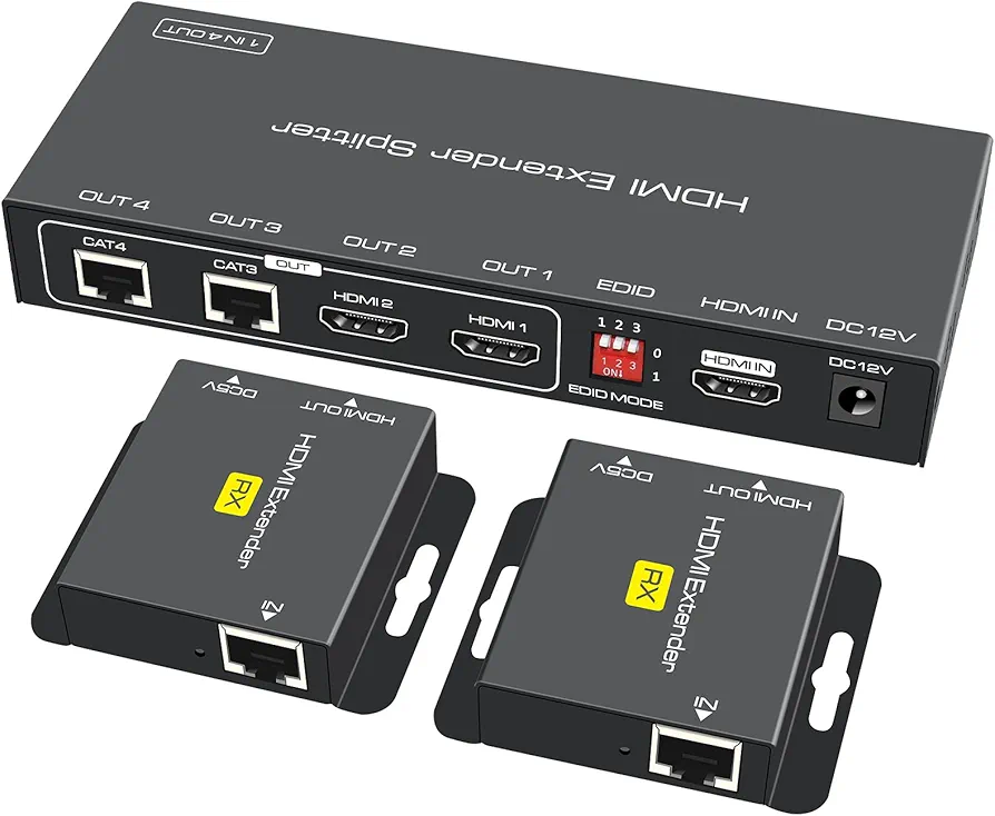 انتقال تصویر HDMI با کابل شبکه HDMI Extender Splitter