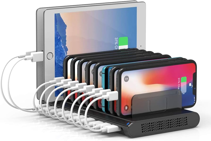 ایستگاه شارژ ۱۰ پورت Alxum CHARGING IN Alxum Electronics Awesome Life!