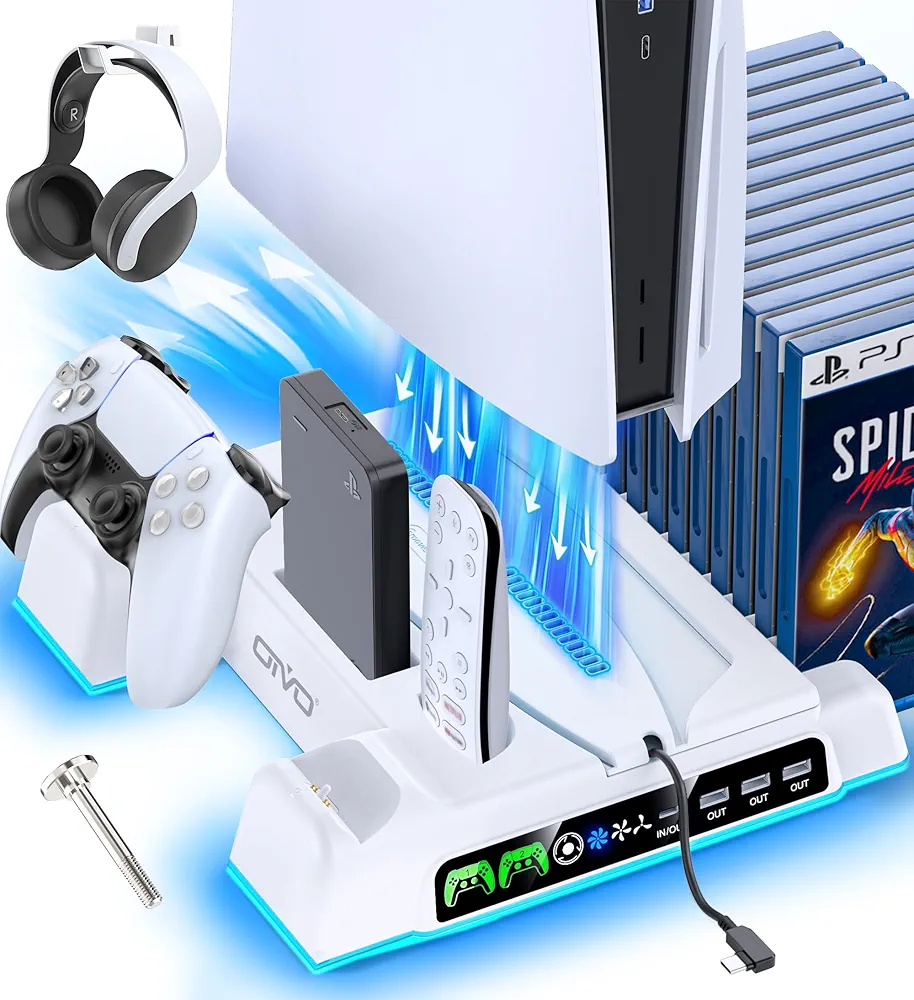 پایه خنک‌کننده و شارژر دسته P5 Cooling Stand with Controller Charger for Original P5/P5 Slim/P5 Pro Models