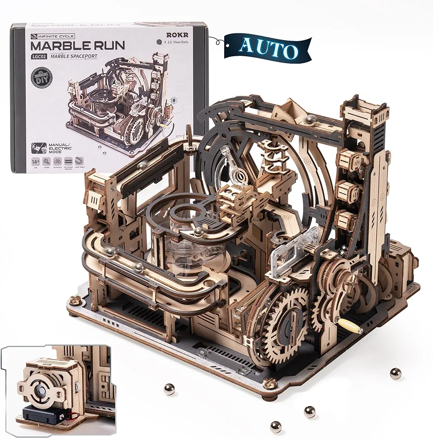 ماکت مکانیکی خاص، سرگرم‌کننده INFINITE CYCLE MARBLE RUN LGC01 MARBLE SPACEPORT.