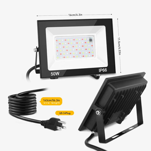 پروژکتور و نورافکن ۵۰ واتGANGZHIZI 50W RGB Flood Light