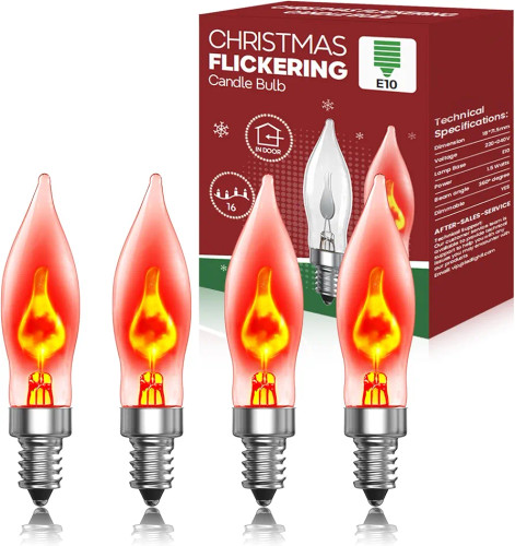 چراغ شمعی کریسمس پک ۴ عددی BrightArk Replacement Schwibbogen Christmas Decoration