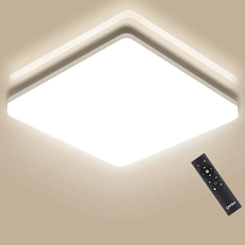 چراغ سقفی LED سنسوردار مربعی 15 وات Qeegoo مدل QEE-CL-15W-M-S با ریموت کنترل