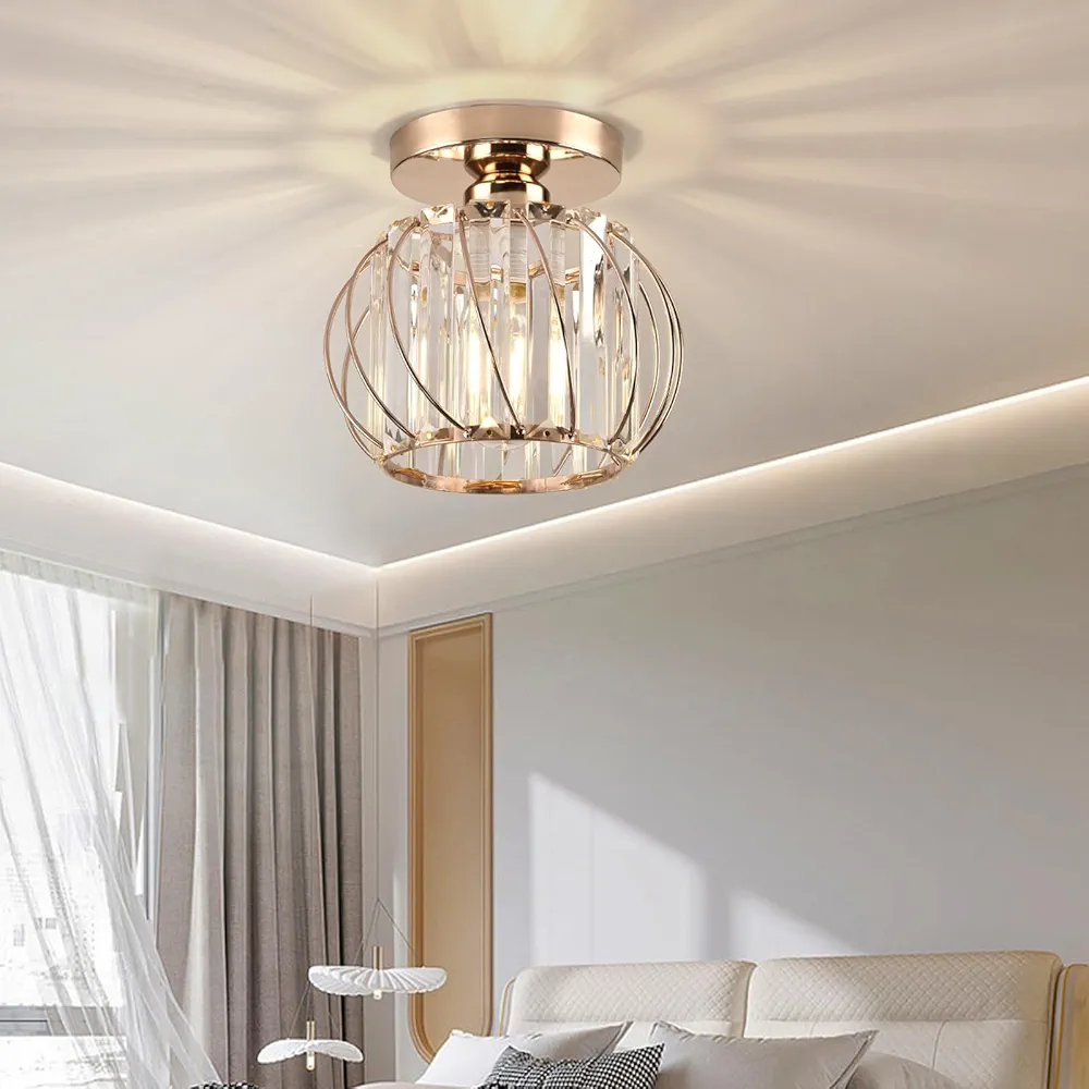 لوستر سقفی کریستالی ZYDTRIP مدل Semi Flush Mount