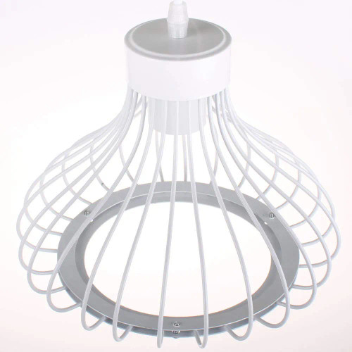 چراغ آویز فلزی مدل Cage سفید PETITES ECREVISSES با سرپیچ E27