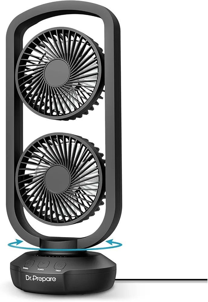 پنکه رومیزی شارژی و چرخشی مدل Portable Oscillating Fan -DDF-OBKDF7