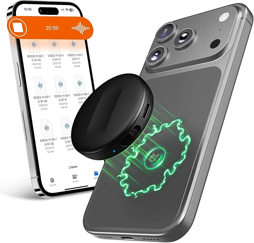 رکوردر باظبط9/800ساعت  Property هوشمند | Voice Activated Magnetic Recorder با حافظه ۱۳۶ گیگابیت