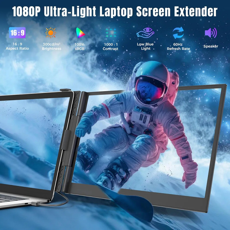مانیتور اکستندر لپتاپ -KEFEYAS3| نمایشگر دوگانه قابل حمل Full HD برای افزایش فضای کاری