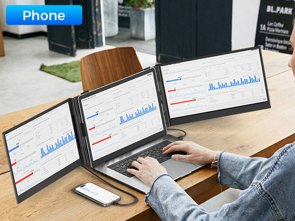 مانیتور اکستندر لپتاپ -KEFEYAS3| نمایشگر دوگانه قابل حمل Full HD برای افزایش فضای کاری