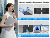 مانیتور اکستندر لپتاپ -KEFEYAS3| نمایشگر دوگانه قابل حمل Full HD برای افزایش فضای کاری