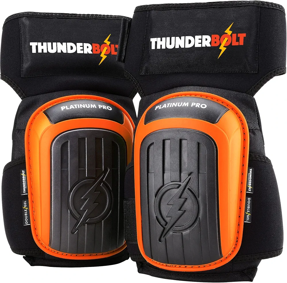 زانوبند حرفه‌ای مدل Thunderbolt Platinum Pro.   TB-003 زانوبند محافظ کار و ساختمان با طراحی ارگونومیک