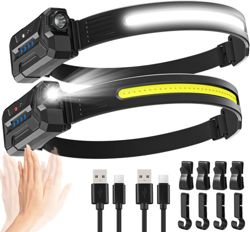 چراغ پیشانی شارژی Sogdeco هدلامپ LED با نور ۲۳۰ درجه، سنسور حرکتی و استاندارد IP68