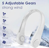 پنکه گردنی شارژی بدون پره پنکه پوشیدنی Hands-Free با طراحی سبک و بیصدا NECK FAN. S12