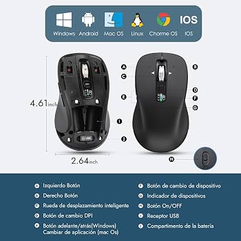 ماوس بیسیم CITLLA L360 ماوس ارگونومیک چند دستگاهی با بلوتوث و اسکرول ۴ جهته