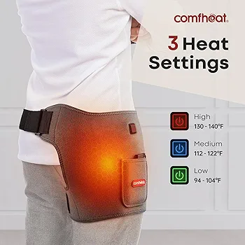 کمربند گرمایشی بیسیم باسن مدل Comfheat. BK0000749 پد حرارتی قابل شارژ برای تسکین درد سیاتیک و مفصل ران