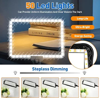 ذرهبین صفحهای LED NUEYiO مدل 10X | ذرهبین بزرگ مطالعه با طراحی هندزفری و نور ضدبازتاب