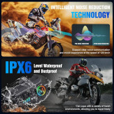 هدست بلوتوث کلاه ایمنی موتور FEYA Y10 هدفون موتور سیکلت با بلوتوث 5.3، میکروفون و استاندارد IPX6
