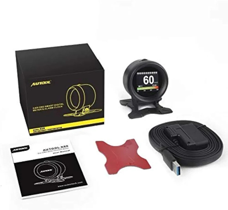 نمایشگر دیجیتال خودرو AUTOOL X60 مانیتور OBD2 چندمنظوره با نمایش سرعت، دور موتور، دمای آب و ولتاژ باتری