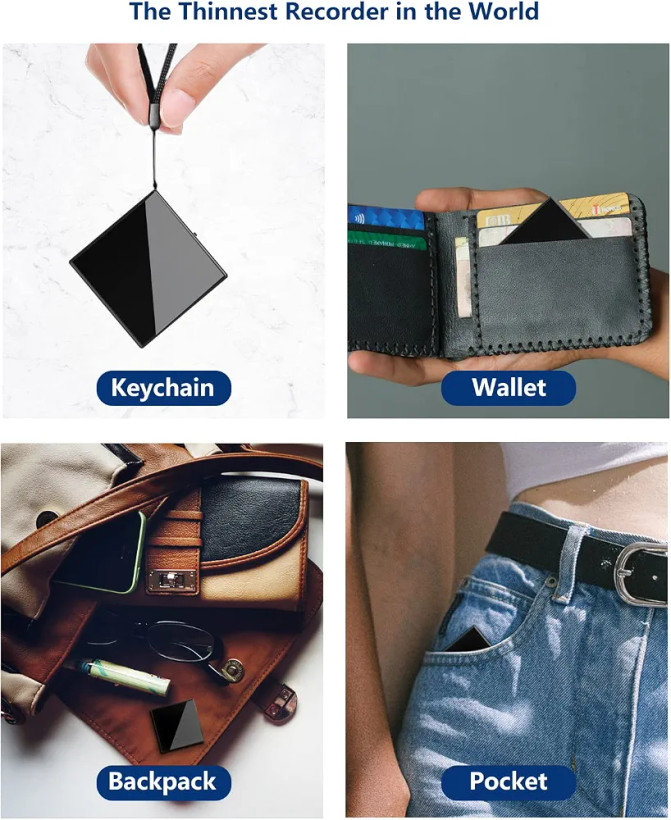 ضبطکننده صدای دیجیتال PocketRec | ضبط هوشمند با فعالسازی صوتی، حافظه 64 گیگابایت و باتری قدرتمند