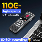 ضبطکننده صدای دیجیتال EVISTR کیفیت ضبط 3072Kbps حافظه 64 گیگابایت و حذف نویز هوشمند