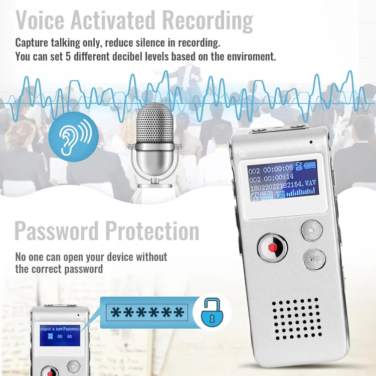 ظبت صوت 8گیگابایتی Digital Voice Recorder