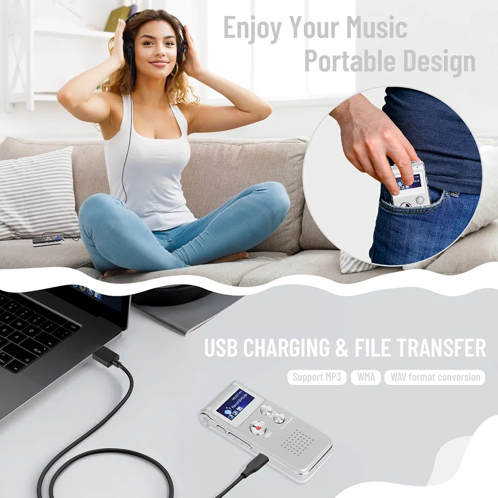 ظبت صوت 8گیگابایتی Digital Voice Recorder