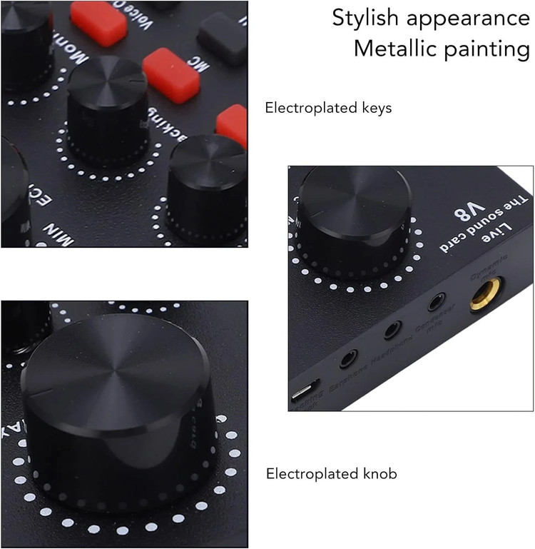کارت صدای Live The sound card V8 میکسر و کارت صدای اکسترنال برای استریم، پادکست و ضبط صدا