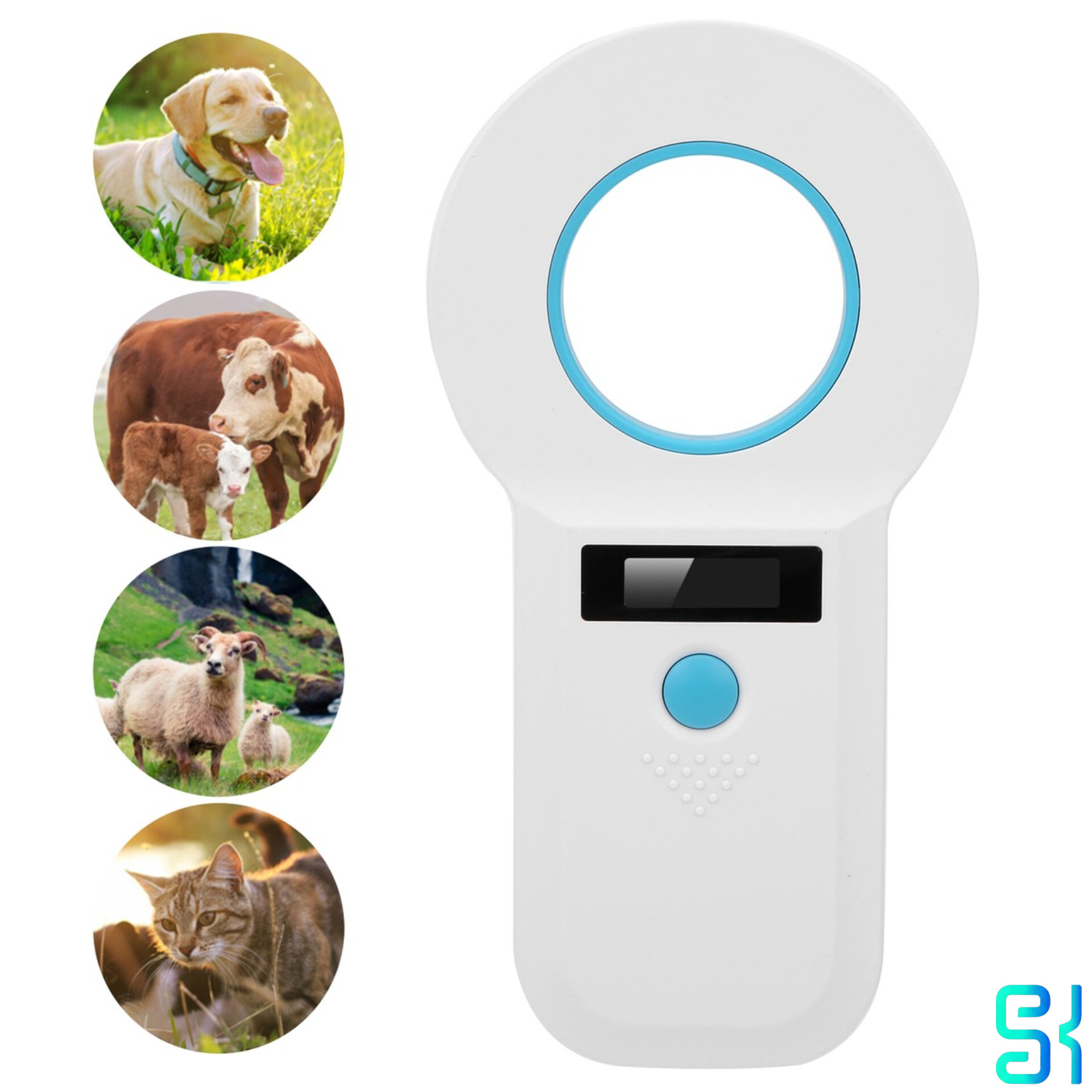 دستگاه تگخوان حیوانات W90B ANIMAL TAG READER Support EMID、FDX-B (ISO1784/85) اسکنر RFID بلوتوثی 134.2kHz برای میکروچیپ حیوانات