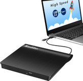 درایو نوری اکسترنال Rioddas DVD/CD رایتر USB 3.0 و Type-C سازگار با ویندوز، مک و لینوکس مدل BT669