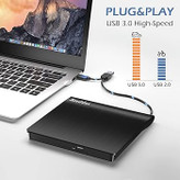 درایو نوری اکسترنال Rioddas DVD/CD رایتر USB 3.0 و Type-C سازگار با ویندوز، مک و لینوکس مدل BT669