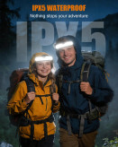 چراغ پیشانی شارژی مدل Ultra-Bright Wide Beam Rechargeable Headlamp. K0206 هدلامپ LED با نور 230 درجه، نمایشگر دیجیتال و ضدآب