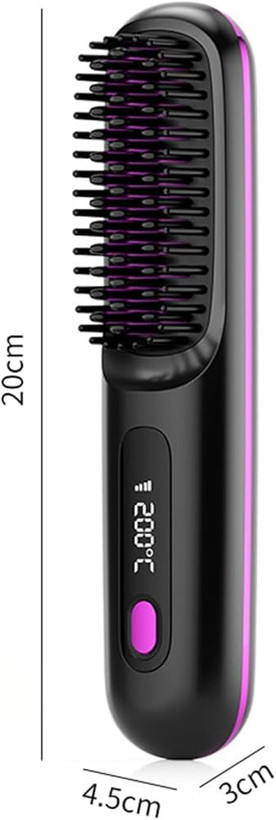 برس حرارتی صافکننده مو مدل portable straight hair comb. S7 برس صافکننده سرامیکی با تنظیم دما و فناوری ضد وز