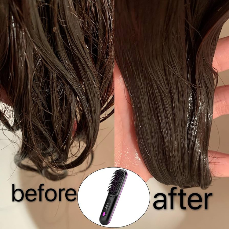 برس حرارتی صافکننده مو مدل portable straight hair comb. S7 برس صافکننده سرامیکی با تنظیم دما و فناوری ضد وز