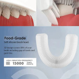 مسواک برقی اولتراسونیک U-shaped electric toothbrush. Y512 مسواک U شکل 360 درجه با شارژ بیسیم و تایمر هوشمند