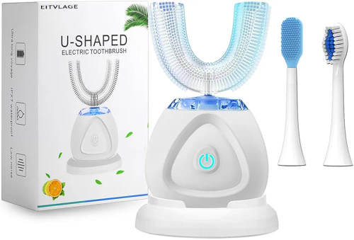 مسواک برقی اولتراسونیک U-shaped electric toothbrush. Y512 مسواک U شکل 360 درجه با شارژ بیسیم و تایمر هوشمند