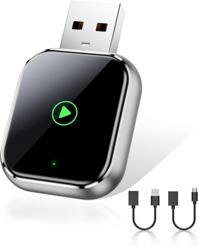 دانگل بیسیم WIRELESS CAR ADAPTER مدل EC28 تبدیل CarPlay و Android Auto سیمی به بیسیم