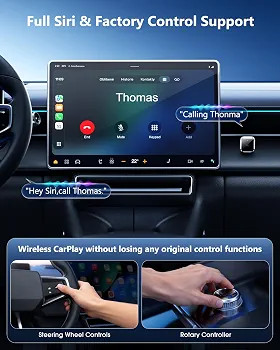 دانگل بیسیم WIRELESS CAR ADAPTER مدل EC28 تبدیل CarPlay و Android Auto سیمی به بیسیم