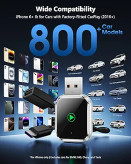 دانگل بیسیم WIRELESS CAR ADAPTER مدل EC28 تبدیل CarPlay و Android Auto سیمی به بیسیم