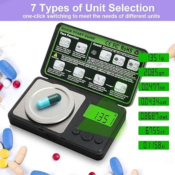 ترازوی دیجیتال فوق دقیق wigearss 0.001g High Precision Weighing PROFESSIONAL DIGITAL MINI SCALE ترازوی جیبی 50 گرمی با دقت 0.001 گرم