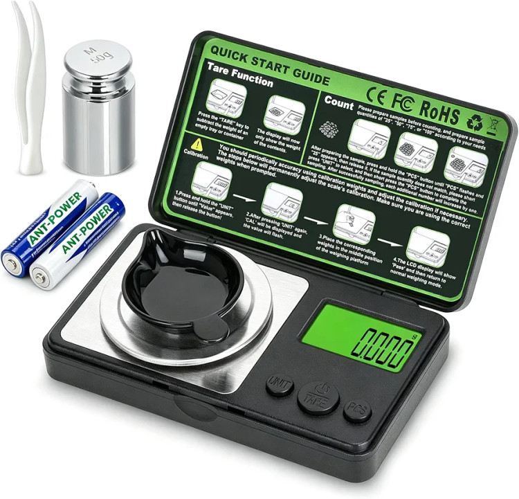 ترازوی دیجیتال فوق دقیق wigearss 0.001g High Precision Weighing PROFESSIONAL DIGITAL MINI SCALE ترازوی جیبی 50 گرمی با دقت 0.001 گرم
