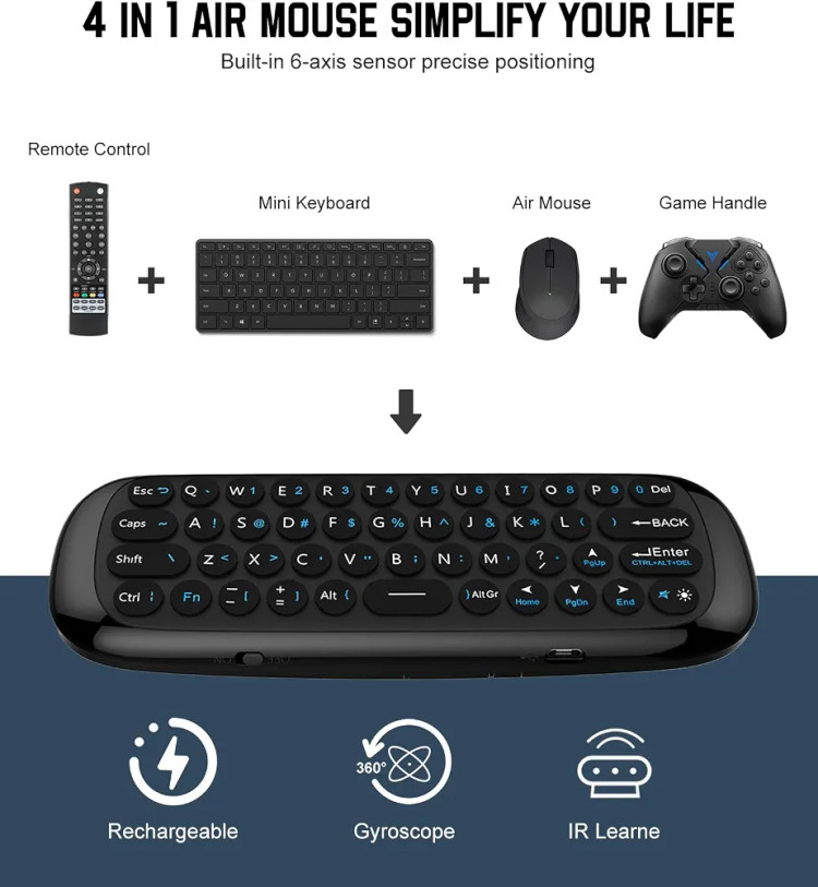 ایر ماوس و کیبورد بیسیم Air Mouse_W1
