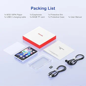 پخشکننده موسیقی هوشمند Conrain M301 | MP3 پلیر اندرویدی با WiFi، بلوتوث، Spotify و صفحهنمایش لمسی 4.02 اینچی