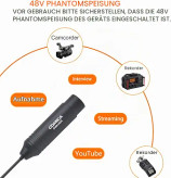 میکروفون یقهای COMICA CVM-V02C میکروفون کندانسر XLR کاردیوید مخصوص دوربین و رکوردر