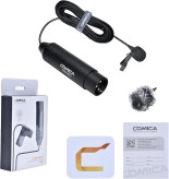 میکروفون یقهای COMICA CVM-V02C میکروفون کندانسر XLR کاردیوید مخصوص دوربین و رکوردر