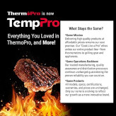 دماسنج دیجیتال آشپزی ThermoPro TP-16 | دماسنج گوشت و فر با نمایشگر LCD و تایمر