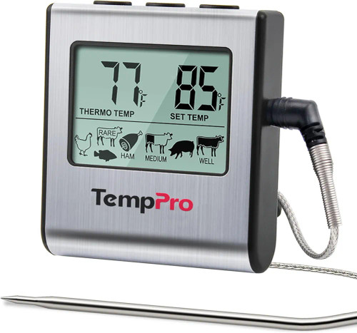 دماسنج دیجیتال آشپزی ThermoPro TP-16 | دماسنج گوشت و فر با نمایشگر LCD و تایمر