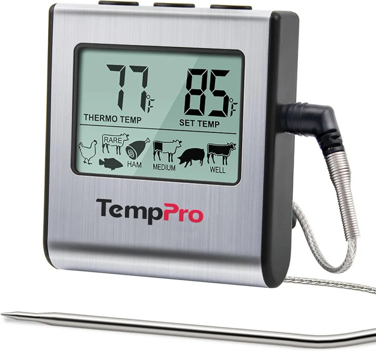 دماسنج دیجیتال آشپزی ThermoPro TP-16 | دماسنج گوشت و فر با نمایشگر LCD و تایمر