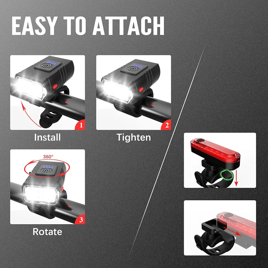 چراغ دوچرخه EILIOC. مدلKO2/KX3-B. Bicycle Light
